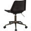 Chaise de bureau à domicile avec revêtement brun, fonction réglable, courbe ergonomique doucement rembourrée et roulement doux, rembourrage de 21,44 pouces de profondeur pour le bureau, conception du rembourrage doux du siège incurvé,
