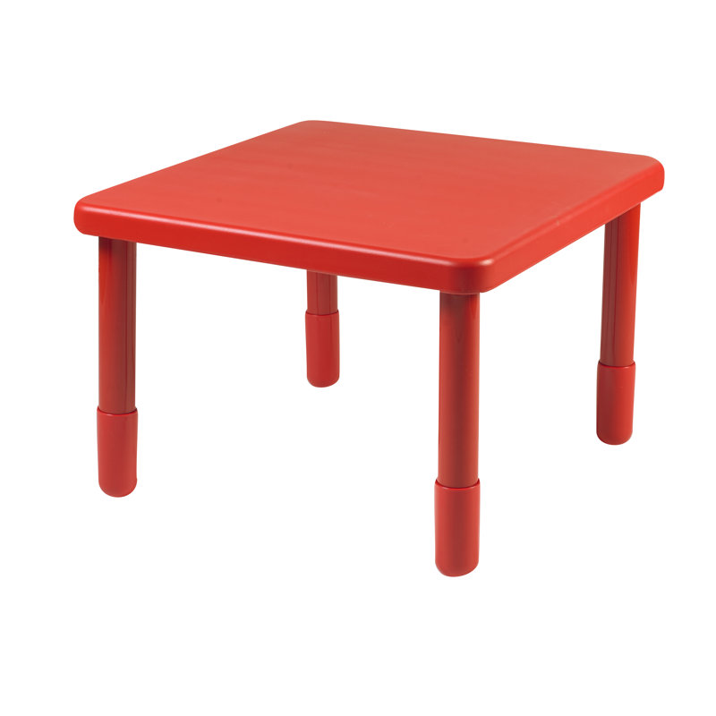 Table carrée, Rouge pomme d'amour, 18 po
