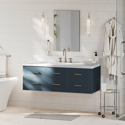 Ensemble de meuble-lavabo simple mural 54,25 "Macmullin