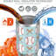 Gobelet 30 oz avec couvercle et poignée Gobelets isothermes en acier inoxydable Bouteille d'eau mignonne avec bascule (motif ballon de sport)