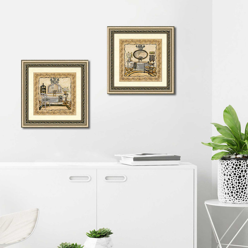 Chandelier Elegance' Print Under Glass