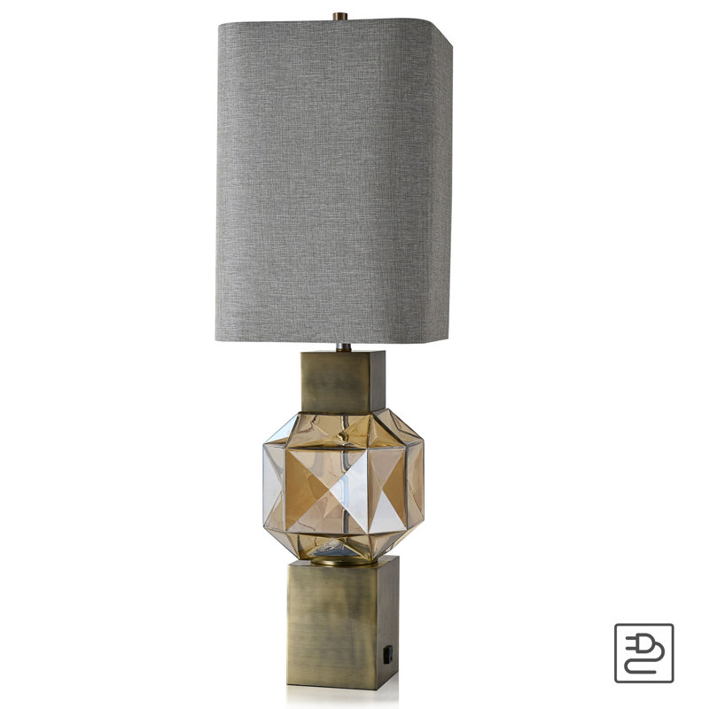 Lampe de table en or brossé antique 45,75 po Kaydee