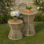 Table d'appoint extérieure en bois d'acacia et corde tissée beige Scott Living Nara, ensemble de 2-133334945