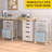 White Rolling File Cart - 3 Storage Drawers, Wood & Mesh Hanging File Organizer With Wheels (Under Desk File Cabinet For Home Office, 11.81"D×14.8"W×25.39"H)