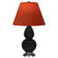 Small Double Gourd Accent Lamp - Sangria, Deep Patina Bronze - Lavender, Plum Shade-583633412-583633416