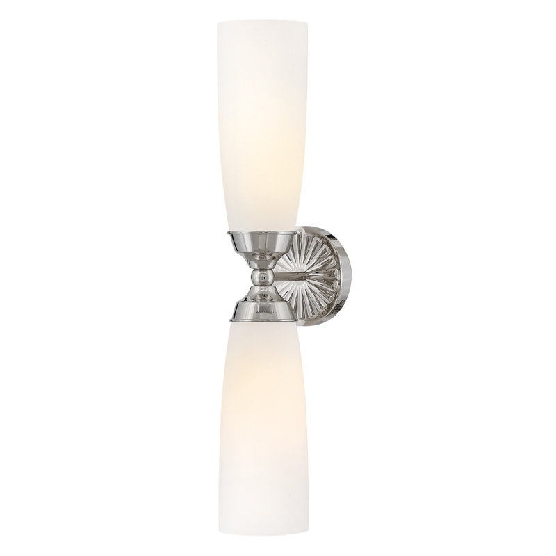 Hinkley Alexis Large Two Light Sconce, Polished Nickel