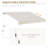 Retractable Awning Patio Awnings Sun Shade Shelter With Manual Crank Handle, 280G/M² UV & Water-Resistant Fabric And Aluminum Frame For Deck, Balcony, Yard-112604595-112604601