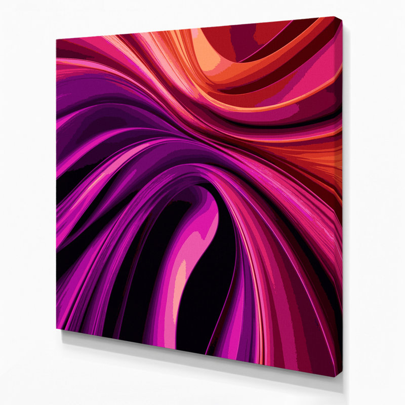 "Gradient Abstract 21", art mural sur toile mauve, H 8 po x l 8 po