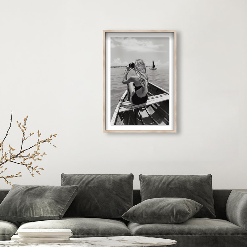 Frame Of Solitude Print by Oliver Gal, 25.5"H x 17.5"W, Natural Oak Shadowbox