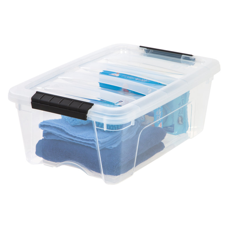 ClearView 16.5" Stackable Storage Box with Secure Latching Buckles