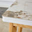 Plateau de table en pierre avec pieds en bois d'hévéa, bureau d'ordinateur pliable, bureau pliable, convient aux restaurants, salons, terrasses, cuisines-83752237
