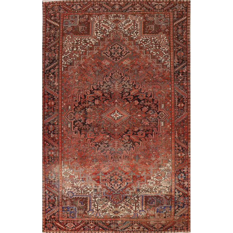 Tapis géométrique en laine 8 x 12