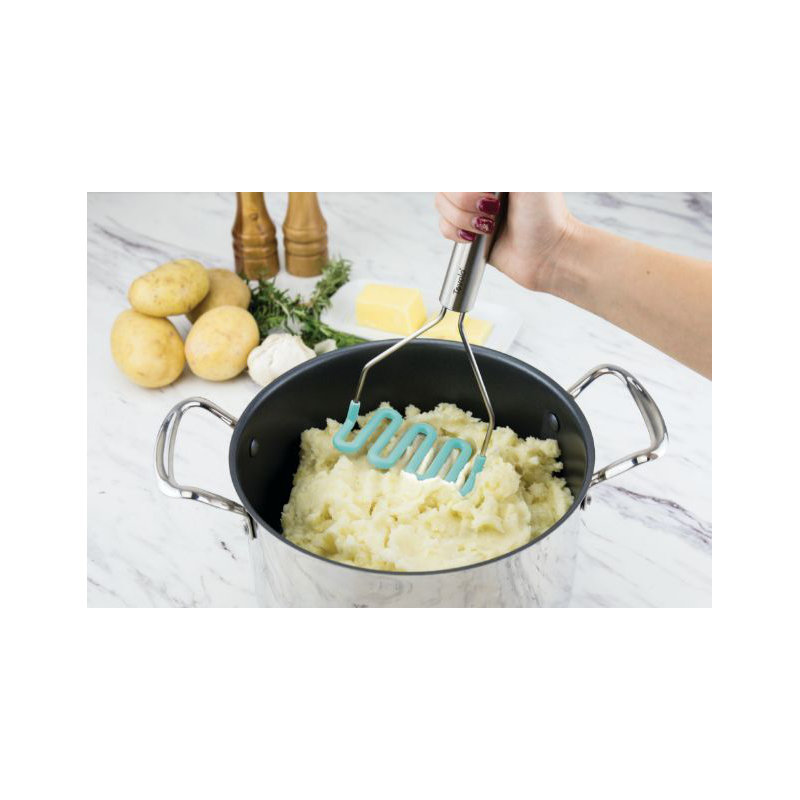 Silicone Utensil Set of 6 - Black, Light Aqua