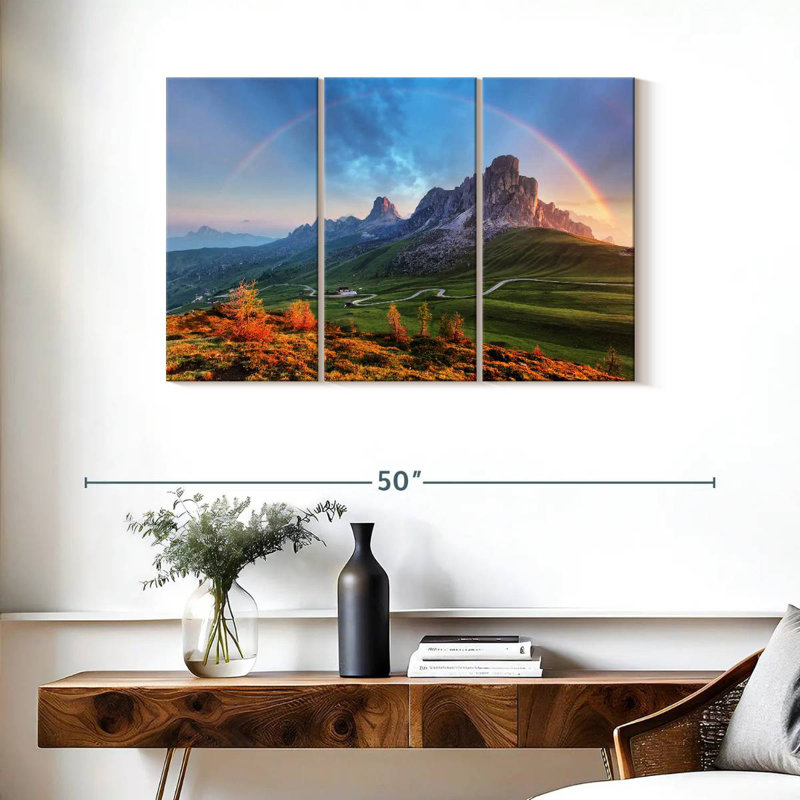 Rainbow Over The Alps, 24" H x 38" W