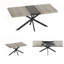Table de salle à manger extensible rétro Retro avec boîte de rangement, base en fer robuste et plateau en triamine durable pour une utilisation polyvalente au quotidien.-1643282891