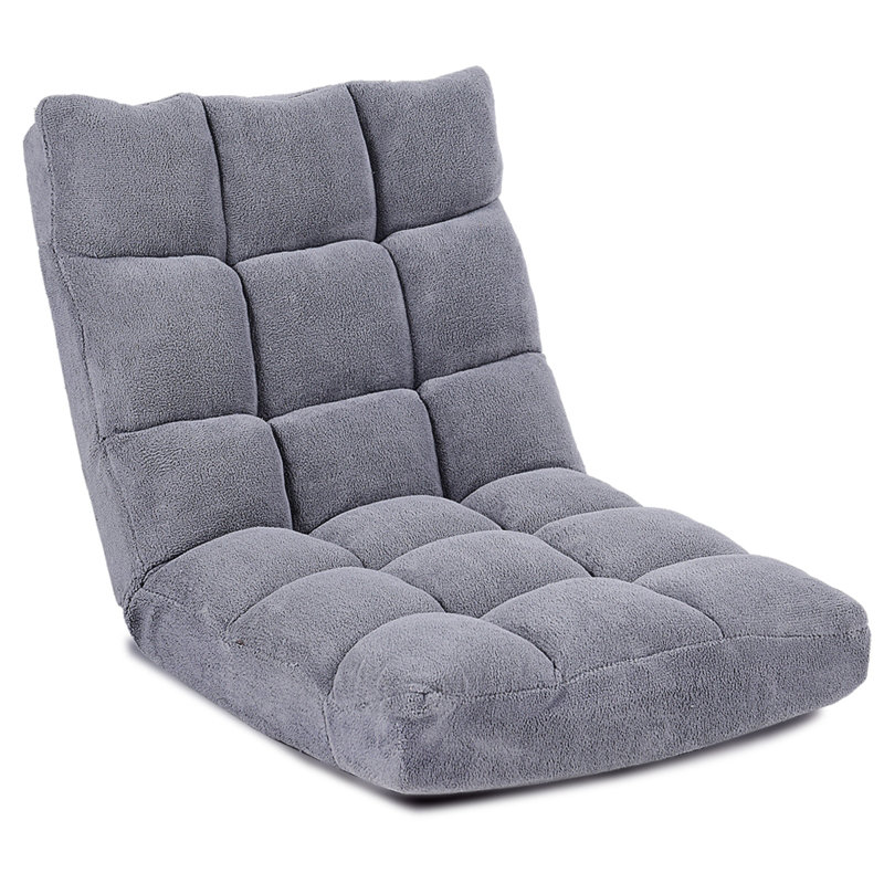 Fauteuil de jeu coussiné pour le sol, H 41,5 po x l 22 po x P 6 po, Brun clair