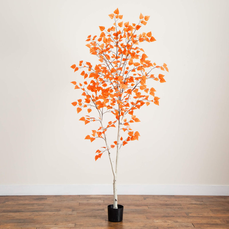 Arbre d'automne artificiel en bouleau, H 84 po x l 32 po x P 32 po