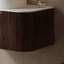 Meuble-lavabo mural 24 po, tiroir simple, finition grain de bois noyer foncé, sans lavabo inclus | Idée de cadeau-123029099