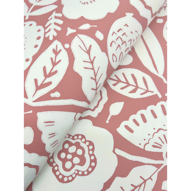 Camille Floral Wallpaper Roll, Pink