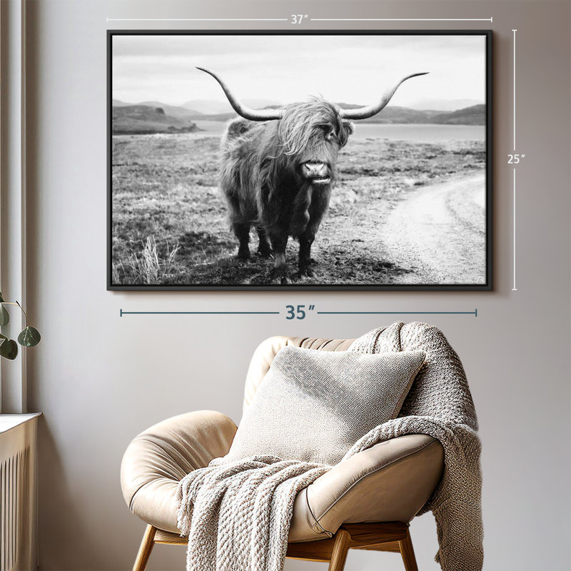 " Highland Bull " Print, 37" H x 25" W