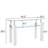 Nickelsville 47.2'' Glass Top Console Table-140974466