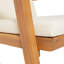 De 2 fauteuils club d'extérieur en bois avec coussins beiges - aspect exotique, eau, conception à lattes ouvertes, l 26,47 po x P 31,23 po, structure solide brune, sièges, capacité de 300 lb,