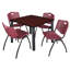 Plateau de table Kee Square, 4 chaises empilables-1077686480-1077686484-1077686504
