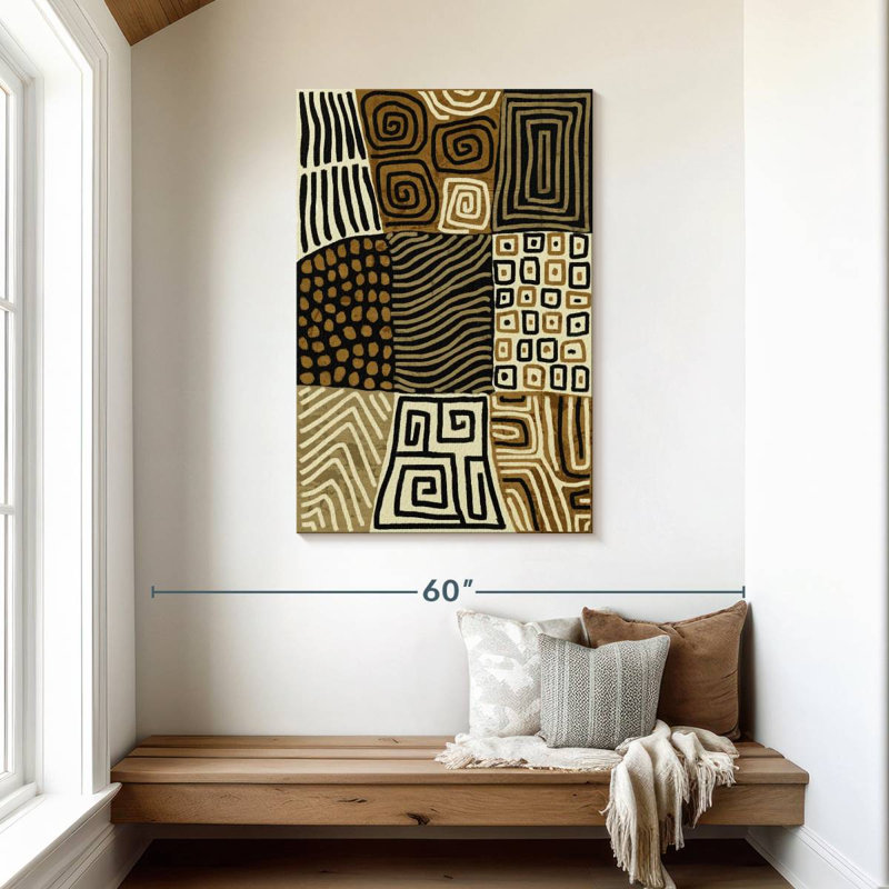 Avery Neutral Tribal Lines, 45" H x 30" W