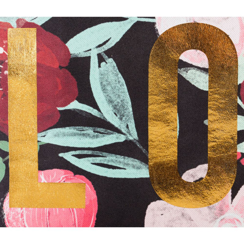 Polyester 43 x 29 po à 2 côtés love floral drapeau maison