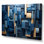 «Blue Behemoths Modern Skycrapers II», reproduction sur toile