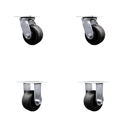 Ensemble de roulettes en nylon SS rembourré de verre avec roulement à rouleaux 2 pivotant 2 rigides SCC