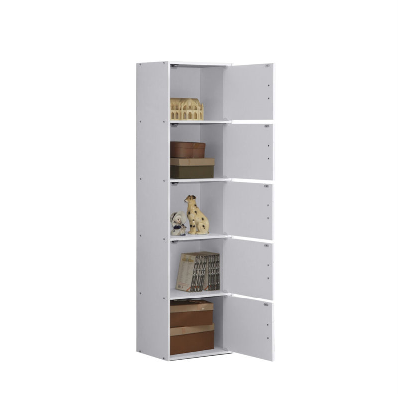 Bibliothèque blanche Latitude Run® à 4 tablettes et 4 portes, Blanc, (5 tablettes) H 59,1 po x l 15,9 po x P 11,8 po