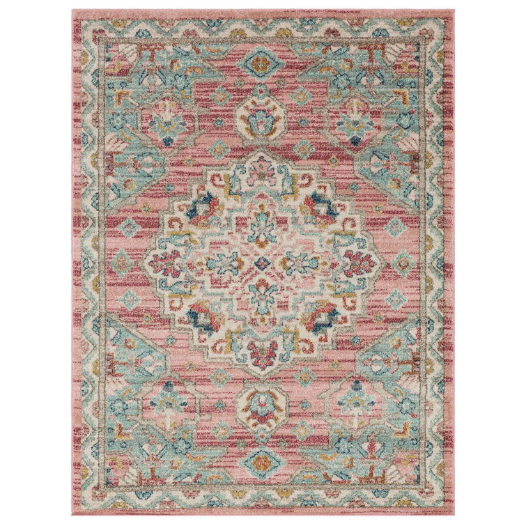 Tapis rose Charlton Home® Camoren