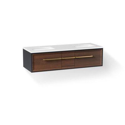 Meuble-lavabo Lodern de 60 po avec comptoir en quartz, lavabo et quincaillerie inclus