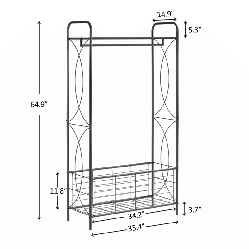 Stafan " Carbon Steel Adjustable Clothing Rack