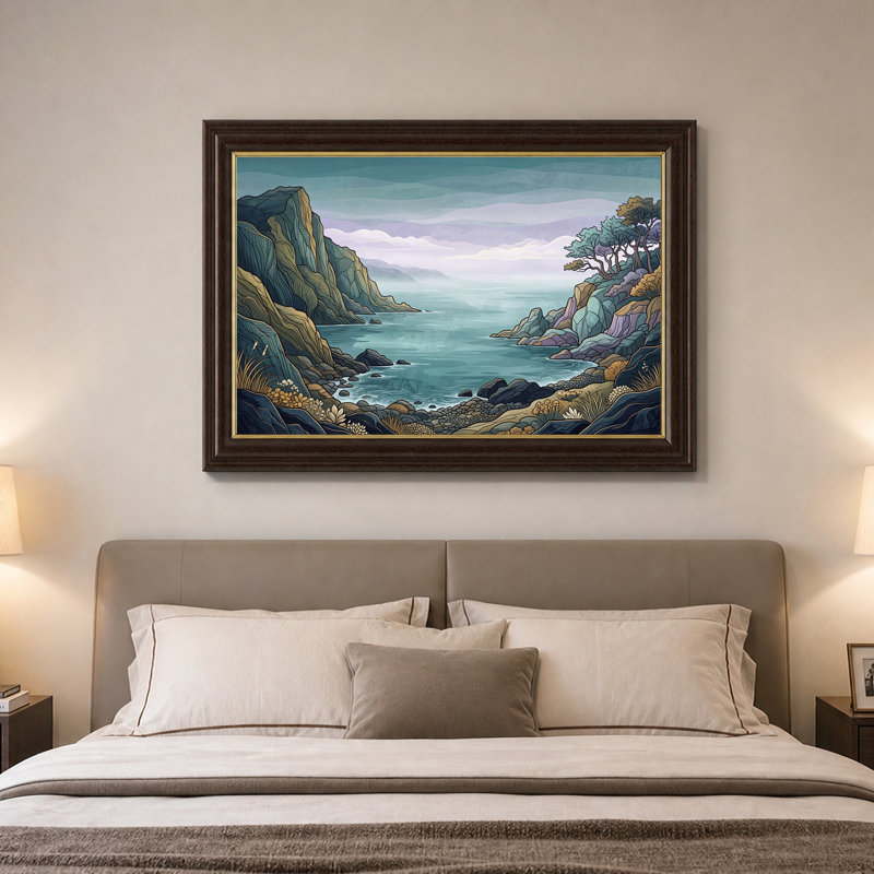 Art mural sur toile Rocky Coastal, 12"H x 18"W