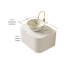 Meuble-lavabo de 24 po avec lavabo, meuble de rangement rayé à bords arrondis avec tiroir, cuve en céramique blanc mat en céramique et plateau en pierre frittée blanche de Carrare, pré-assemblé, couleur blanche-1041541094-1041541101