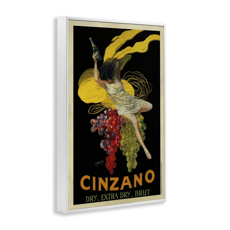 Affiche rétro de vin avec raisins, estampe numérique, design par Marcello Nizzoli, H 30 po x l 20 po