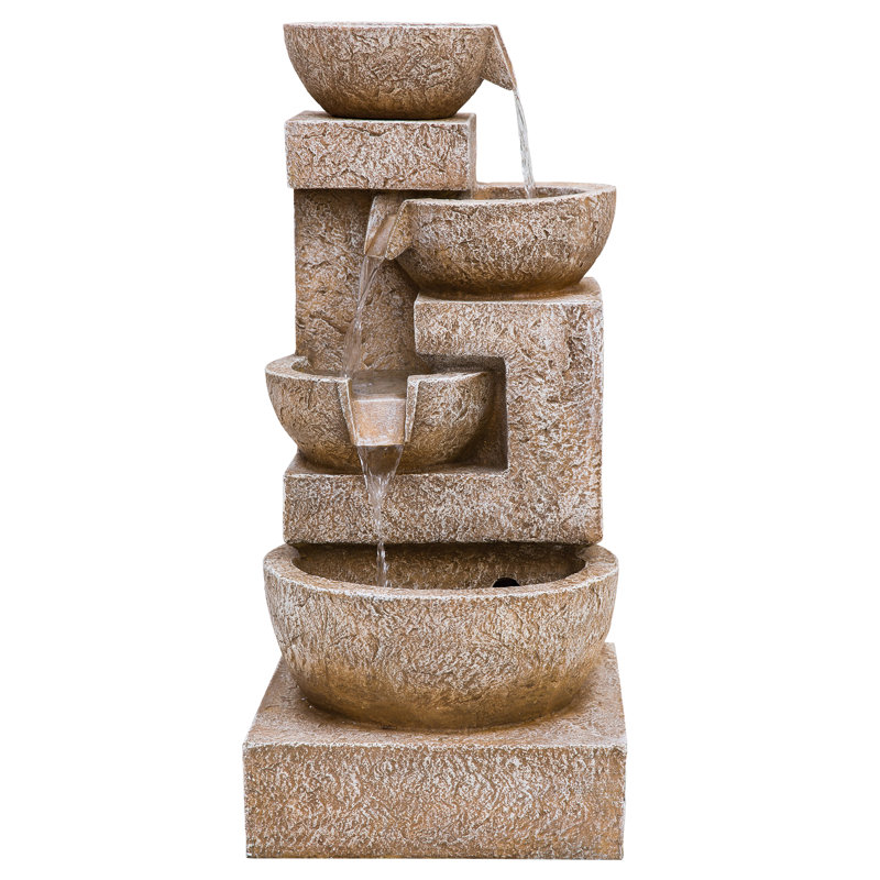 Social Easy Fountain Sparkling Bowls with Lights Mains Plugin Powered Water Feature