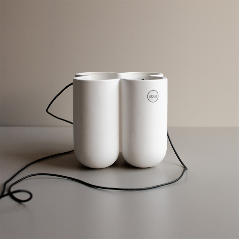 Pot à fleurs en céramique Mario, Blanc, H 5,51 po x l 5,51 po x P 5,51 po