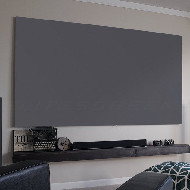 Aeon CineGrey 3D Series Fixed Frame Wall Mounted Projector Screen, Black aluminum bezel, 58.3" H x 104.1" W