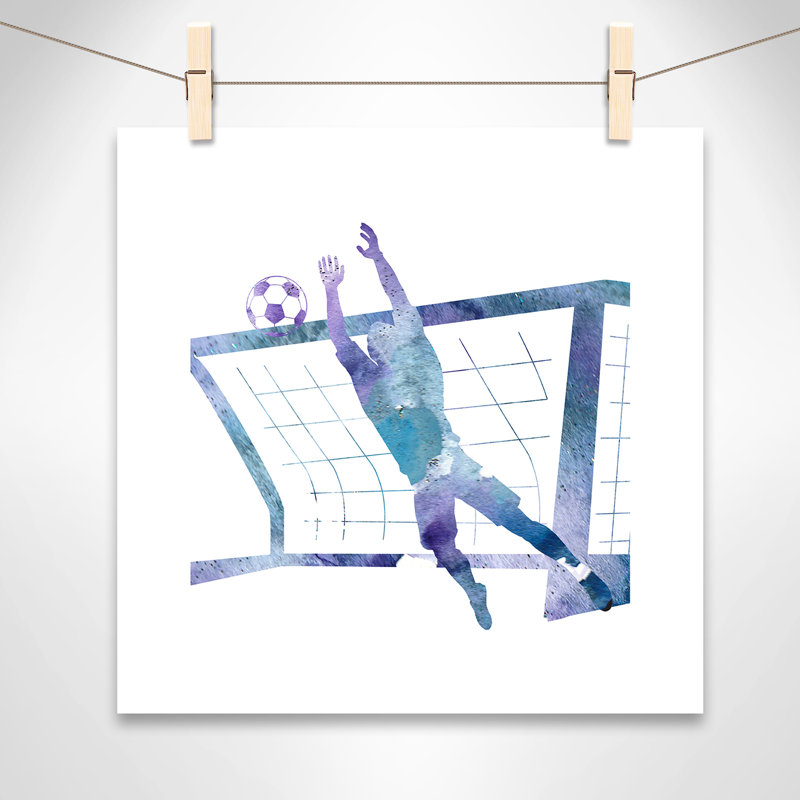 Fille de football 2, H 16 po x l 16 po x P 1 po, Papier