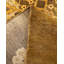 Tapis jaune / brun noué à la main de conception unique 6 pi 2 po x 9 pi 4 po Riarna