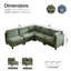 Canapé modulaire en chenille 5 pièces à assise profonde et canapé convertible 5 pièces-1046906516-1046906518