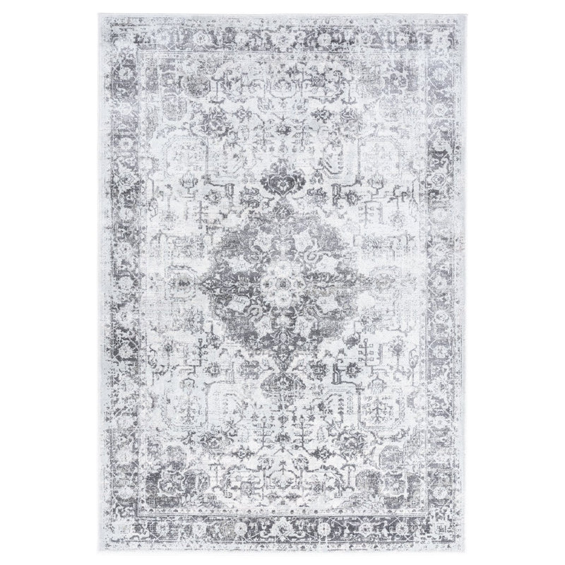 Tapis oriental en polypropylène tissé à la machine Carlysia, Rectangle 5 pi x 8 pi