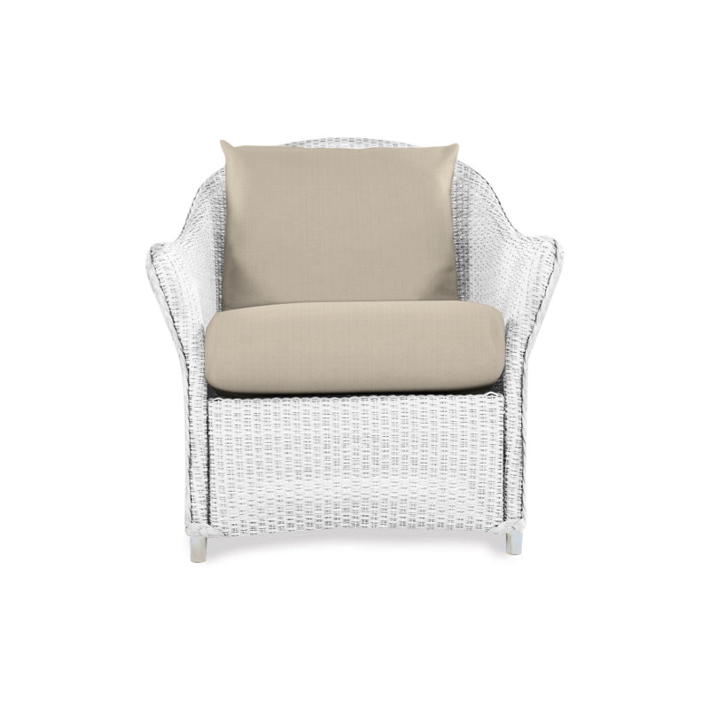Weekend Retreat Outdoor Lounge Chair, White, Rumba Nickel