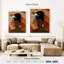 Impression sur toile florale, femme noire-77156665