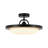 Simple Round Black Led Semi Flush Mount With Acrylic Shade