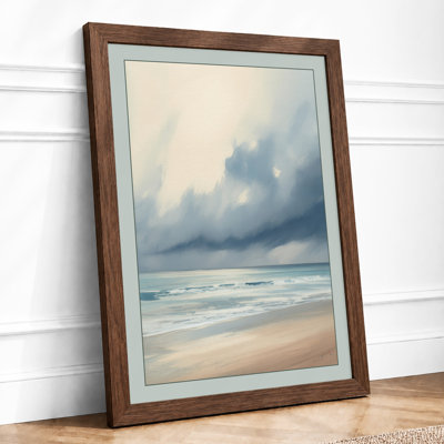 Seascape at Dusk Coastal - Framed Print