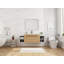 Ensemble de meuble-lavabo mural 60 po avec lavabo de comptoir en résine et 2 tablettes de rangement, 2 portes à fermeture douce (KD-Packing)-130001307
